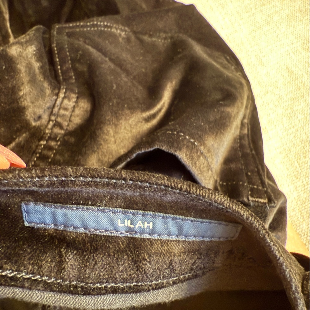 Women’s Citizens Of Humanity Black Lilah High Rise Bootcut Flare Velvet Pants - Picture 8 of 8